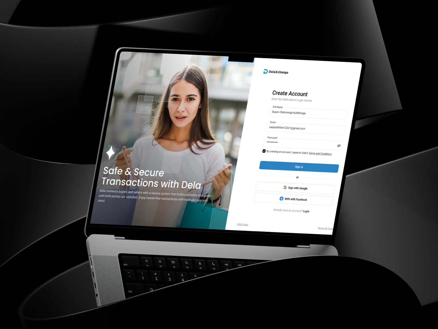 Dela product screens